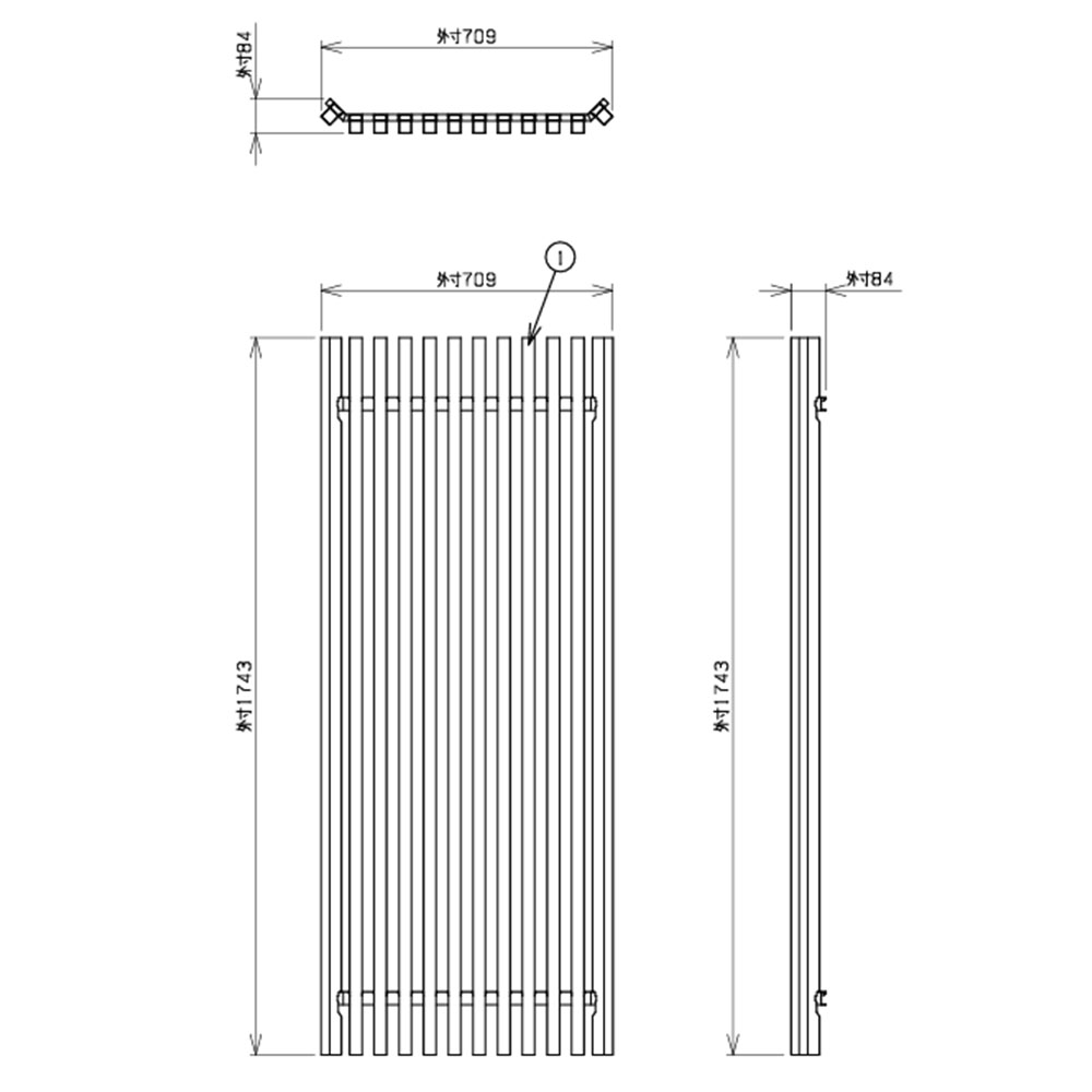 格子 高さ180cm用 45度 間仕切り パーテーション DRK-N4518（商品番号