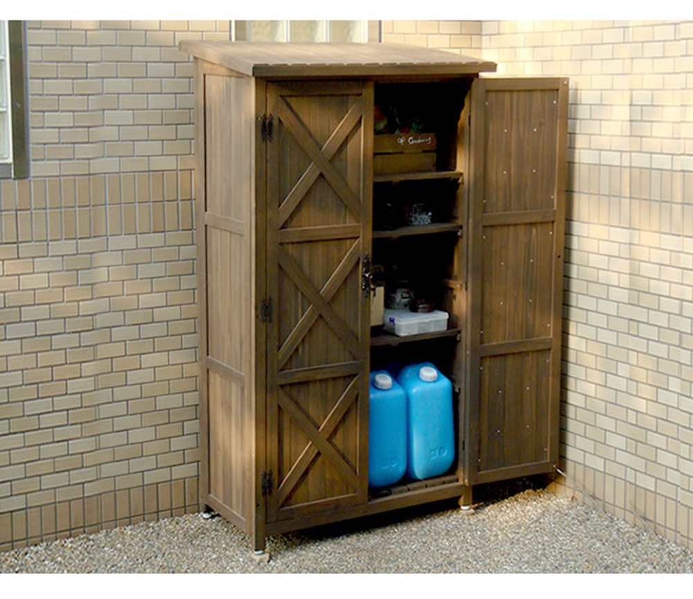 物置 木製 高さ160cm ストッカー 屋外収納庫 WSOC-1600DB（商品番号