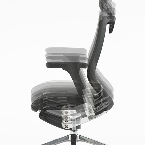 オフィスチェア 高機能チェア エグゼクティブチェア 座本革 背メッシュ