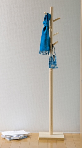 ポールスタンド 木製 高さ1600mm コートハンガー 衣類ラック PH-100