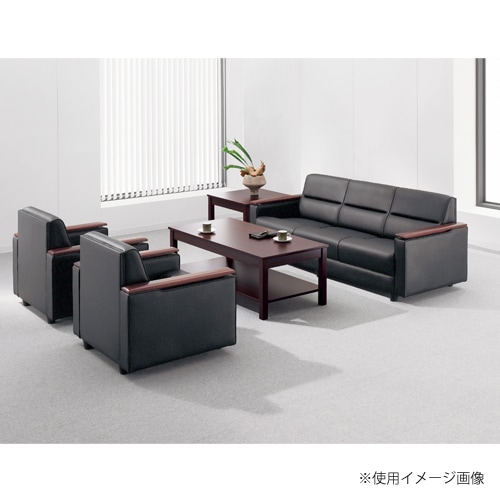 ライオン事務器 LION ソファー 応接ソファー ビニールレザー張り S