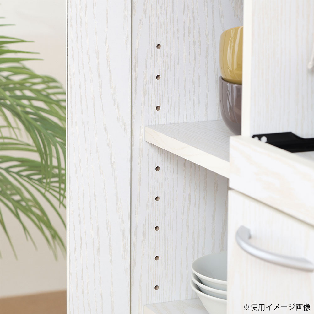 キッチンボード 幅600×奥行398×高さ950mm オークホワイト キッチン棚