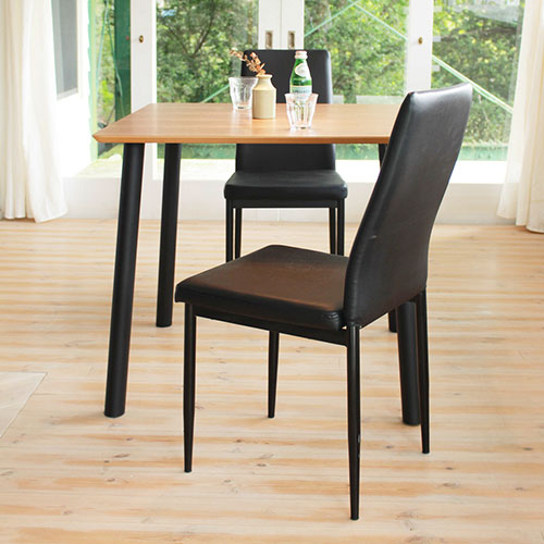 ダイニングチェア 2脚セット カフェチェア リビングチェア 合成皮革