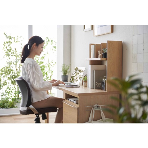 学習机 幅900×奥行480×高さ730mm 木製 学習デスク ワークデスク FLD-1