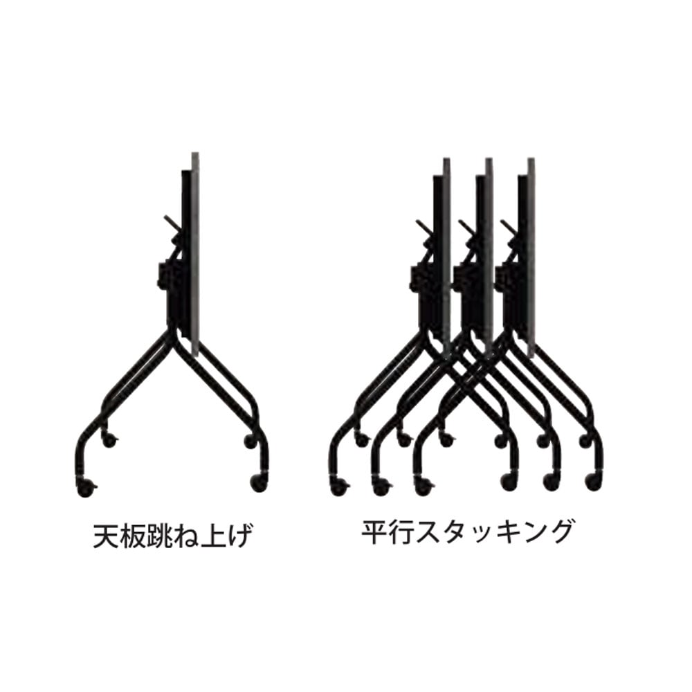 抗ウイルスフォールディングテーブル 幅1500×奥行600×高さ720mm 平行
