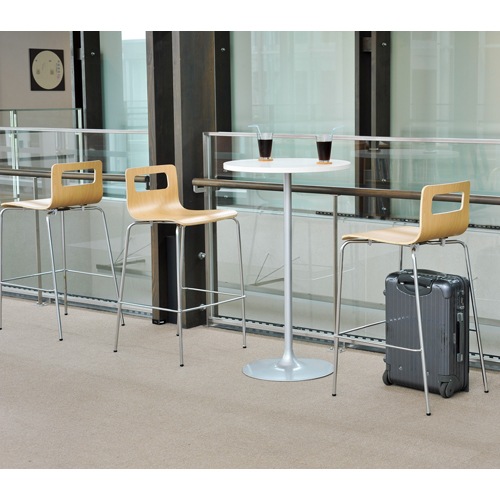 弘益 KOEKI ハイチェア カウンターチェア ALES-CT ブラウン カウンターチェア いす 腰掛け ラウンジ 休憩室 スタイリッシュ