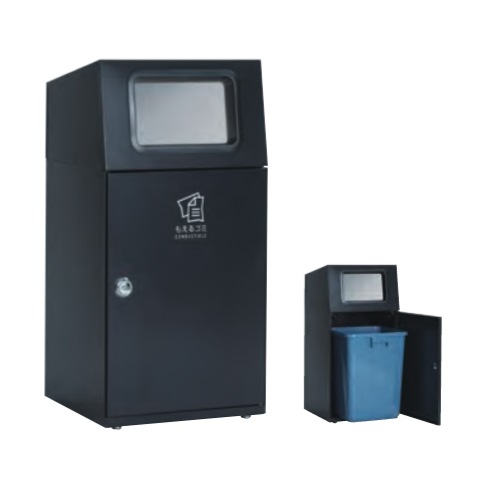 ゴミ箱 ゴミ箱 フラップ付きダストボックス 幅460×奥行460×高さ947mm