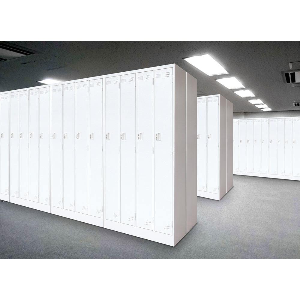 ロッカー 4人用 4列1段 シリンダー錠 スチールロッカー KLW-4-S（商品