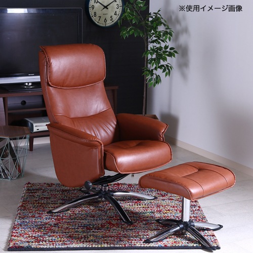 パーソナルチェア 幅750×奥行1170×高さ1070mm 合成皮革張りチェア 