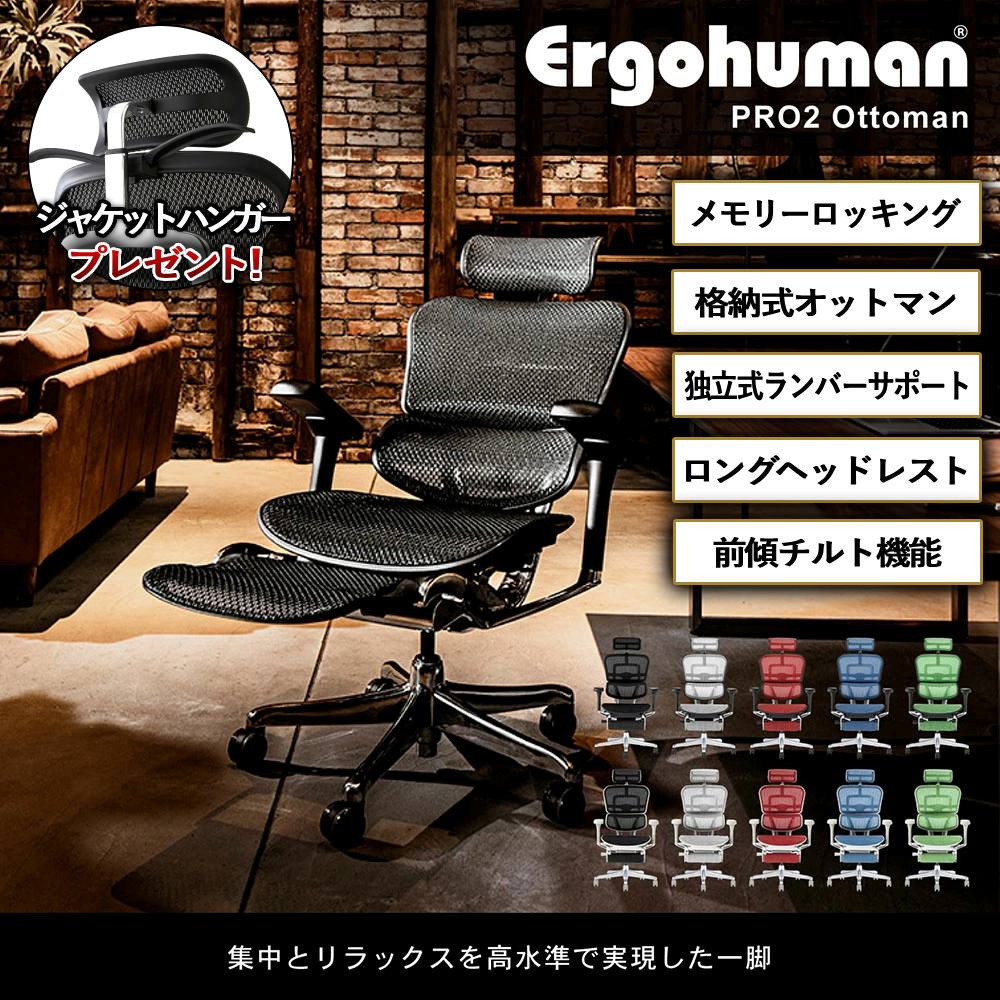 エルゴヒューマンプロ2 オットマン Ergohuman Pro2 ottoman 新基盤仕様 正規品 最長5年保証 EHP2-LPL-DR