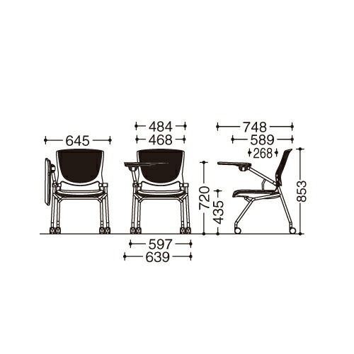【ヤ取終了6/9】≪zy089≫OKAMURA/オカムラ ミーティングハイチェア　GRATA/グラータ 2脚セット 8142HA 肘付 事務 椅子 0509-06 ミーティングチェア オカムラ グラータ テーブル付き ホワイトシェル