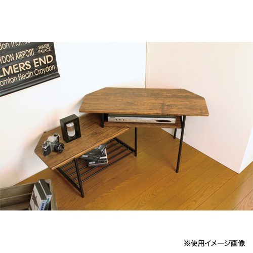 ナチュラル木製テレビ台　収納付き テレビボード テレビ台 スライドテレビボード コーナータイプ