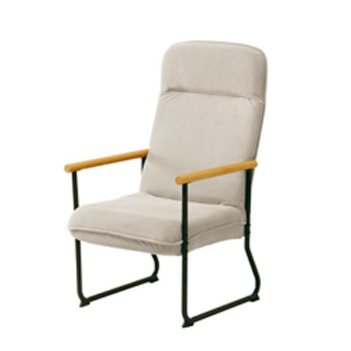 リクライニングチェア エンケル 幅550×奥行620mm ベージュ サックス