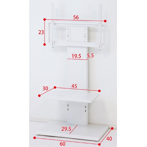 テレビスタンド テレビ台 壁 壁掛け風 スタイリッシュ 高さ調整 5段階