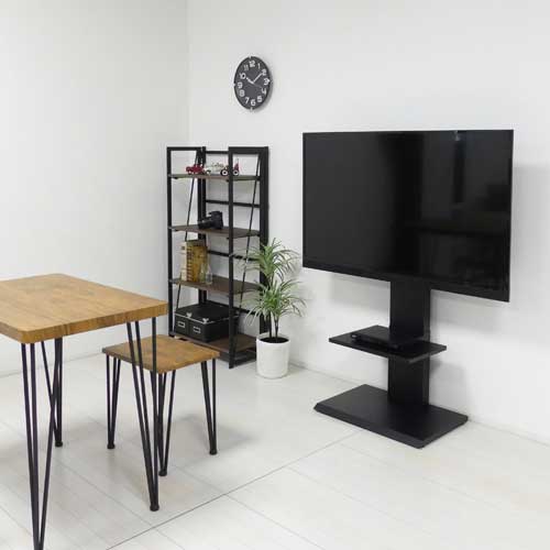 壁掛け風テレビ台 壁掛け風　アングル　テレビ台　ロータイプ　省スペース　高さ5段階調節　転倒防止 ハイ 株式会社クロシオ｜クロシオ | テレビ台