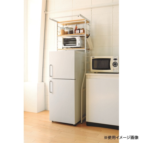 スチールラック ランドリーラック 3段 耐荷重幅580~780×奥行500