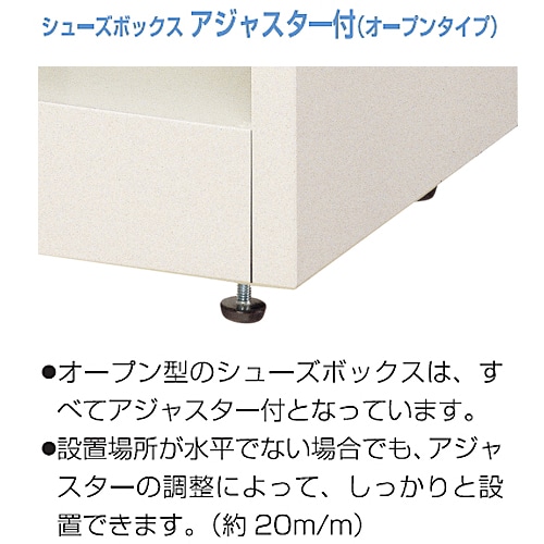 シューズボックス 40人用 10段 長靴対応 ロッカー BD-10T(N)（商品番号