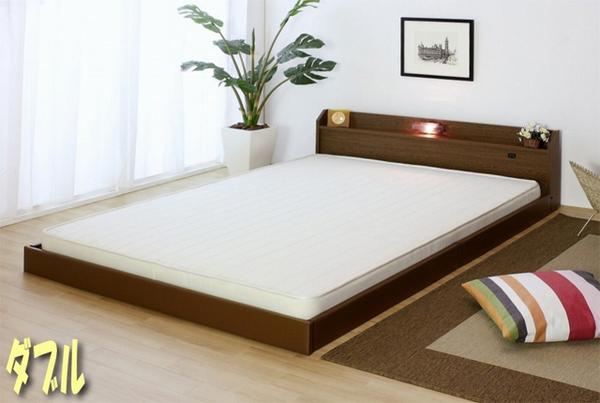 ロングフロアベッド ダブル 幅145cm マットレス付 ベッド 268D-Long ロングフロアベッド ダブル 幅145cm マットレス付 ベッド 268D-Long