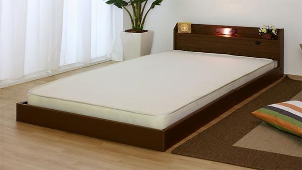 ロングフロアベッド ダブル 幅145cm マットレス付 ベッド 268D-Long