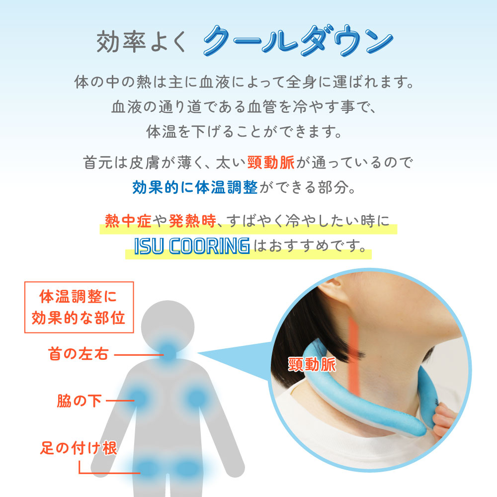 ネッククーラー 熱中症対策 首 冷やす グッズ ISU-1（商品番号：nf-isu