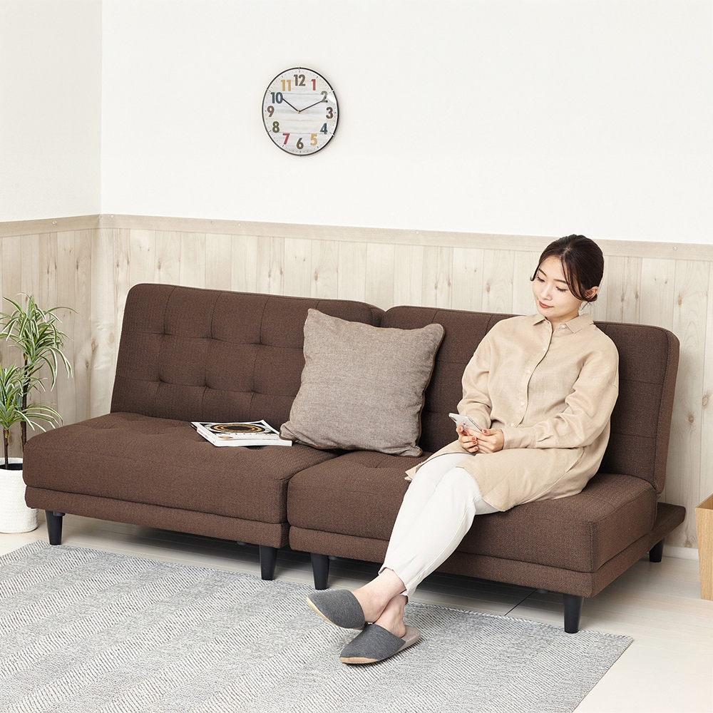 ソファベッド 2人掛け リクライニング ローソファ カウチソファ