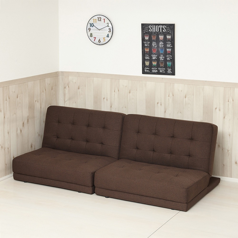 ソファベッド 2人掛け リクライニング ローソファ カウチソファ