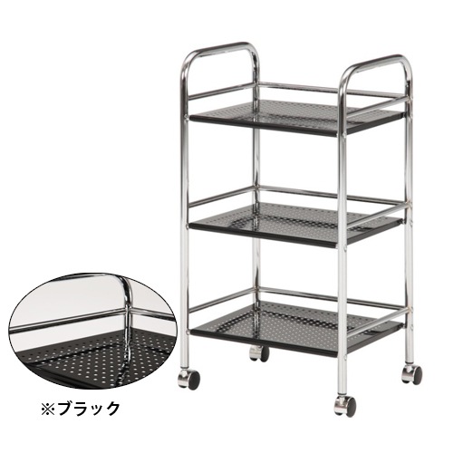 ワゴン 3段 キャスター付き 3台セット サイドワゴン 1663K