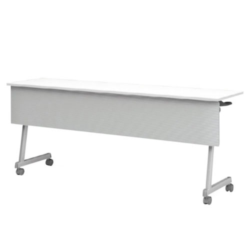 フォールディングテーブル 会議用テーブル 幅1800×奥行450×高さ720mm 幕板付き 棚付き CFT89Z-1845MT