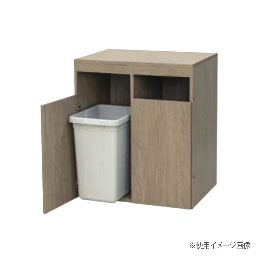 ゴミ箱6個セット プラスチック フタ無し ポリ袋止め付 62L D-BOX（商品