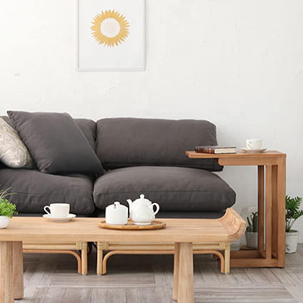 サイドテーブル コの字 木製 幅50×奥行30×高さ60cm テーブル T208XP