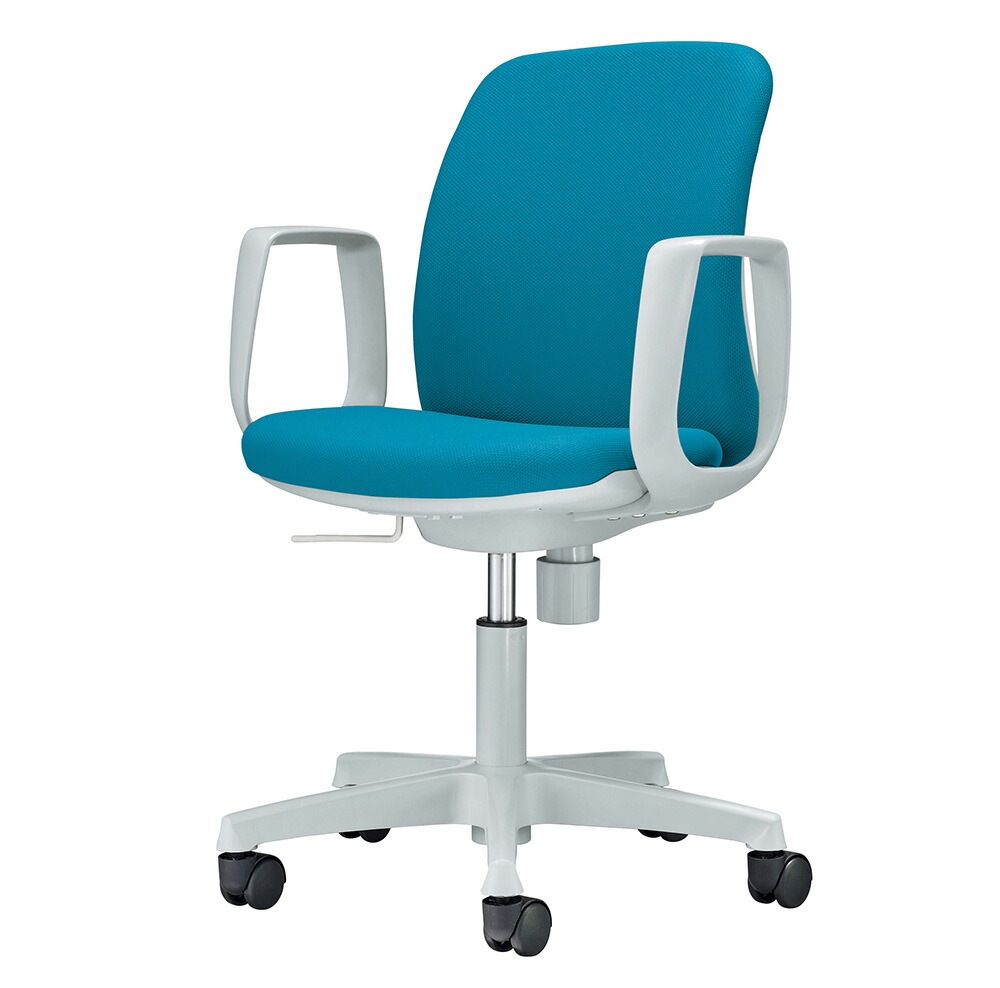 オフィスチェア ライオン事務器 No.481F サークルアーム 布張り No481F