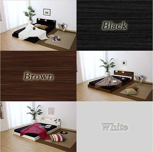 ロングフロアベッド キング 幅192cm マットレス付 ベッド 268K-Long