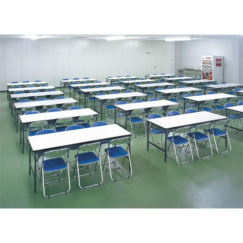 パイプ椅子 6脚セット スチール脚 メッキ 会議用チェア CF-100MS（商品