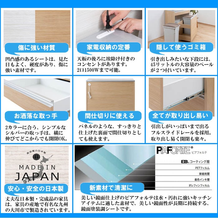 ダストBOXカウンター　リユース品　価格　13,750円 楽天市場】キッチンカウンター ダストボックス付き ゴミ箱付き 隠す