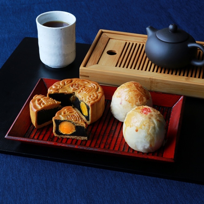 【中秋月餅(アヒルの塩漬け卵入)｜期間･数量限定】蛋黄セット3個入