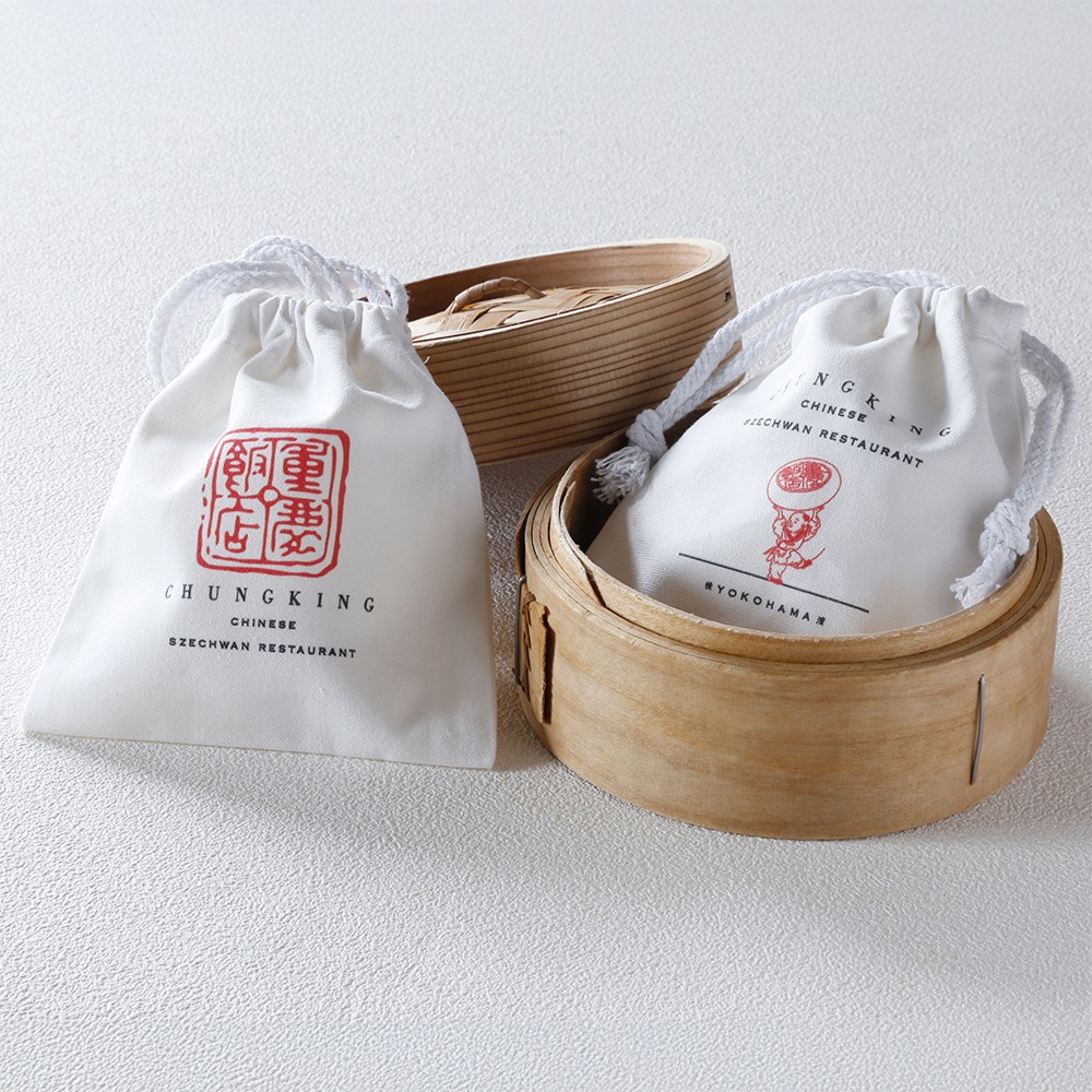 重慶飯店×ROUROUコラボ|ミニ巾着袋(落款印)