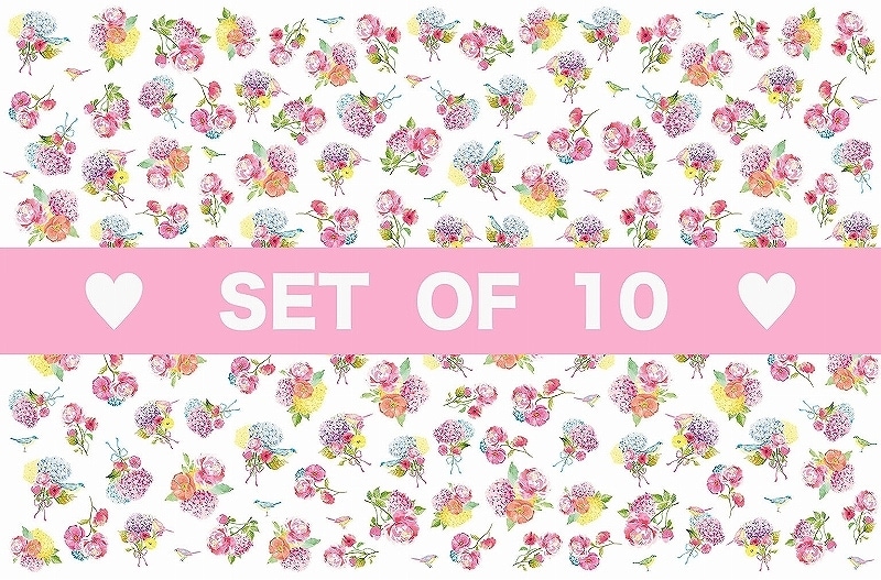 【10枚SET】リボンフラワー(1枚あたり1800円)A3