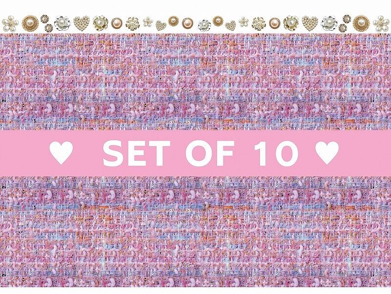 【10枚SET】ツィードビジュー(1枚あたり1800円)A3