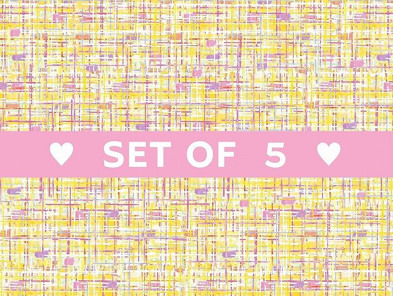 【5枚SET】ペイントツィードイエロー(1枚あたり1900円)A3
