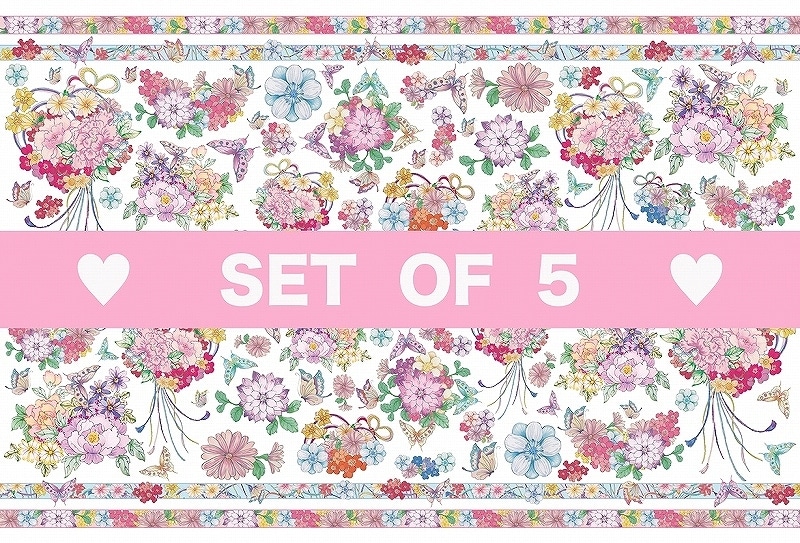 【5枚SET】和柄京華絵図 (1枚あたり1800円)A3