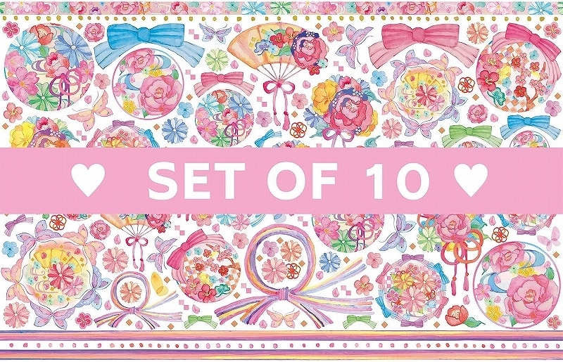 【10枚SET】和柄ロマンチックレトロ (1枚あたり1800円)A3