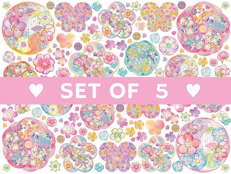 【5枚SET】和柄和華 (1枚あたり1500円)A4