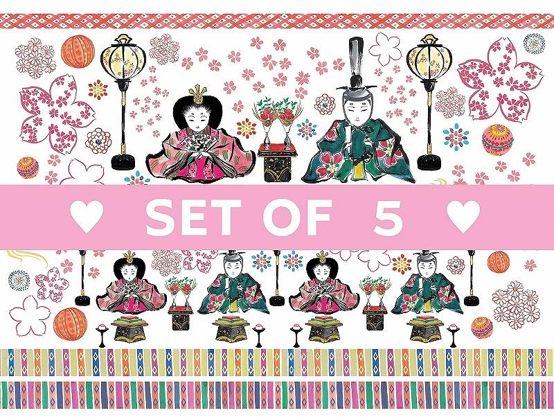 【5枚SET】お雛様(1枚あたり1500円)A4