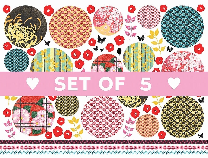 【5枚SET】和柄モダン(1枚あたり1500円)A4