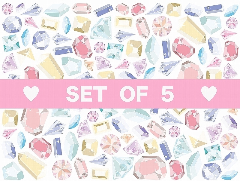 【5枚SET】パステルビジュー (1枚あたり1500円)A4