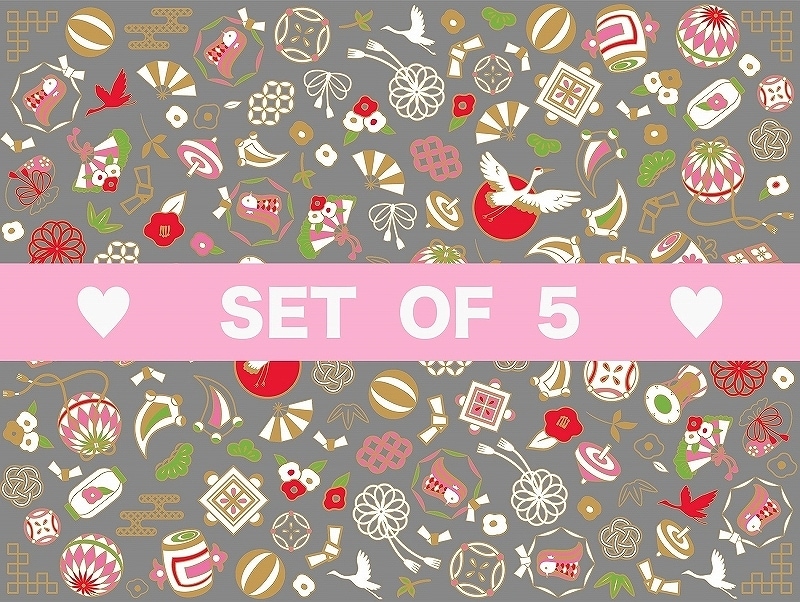 【5枚SET】ガラス用和柄アマビエ (1枚あたり1500円)A4