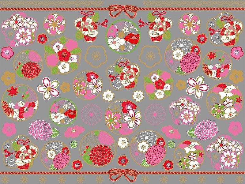 ガラス用和柄花紋 A4