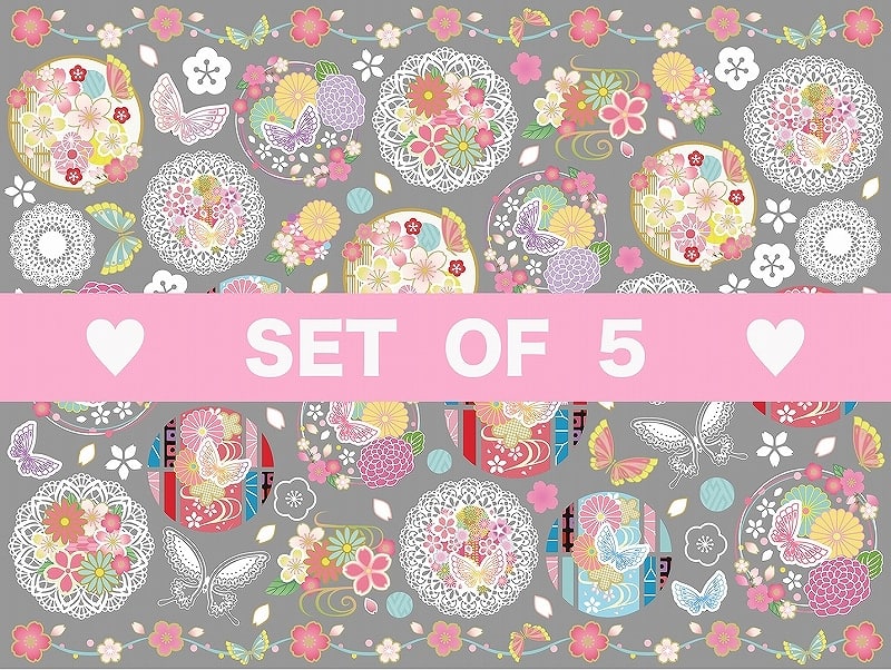 【5枚SET】ガラス用和柄レース (1枚あたり1500円)A4