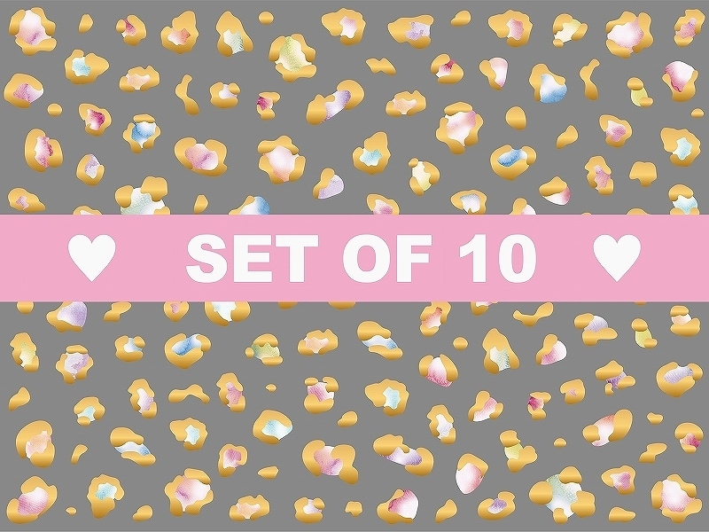 【10枚SET】ガラス用ウォーターペイントレオパード (1枚あたり1300円)A4