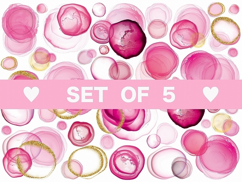 【5枚SET】ガラス用ピンクインク (1枚あたり1500円)A4